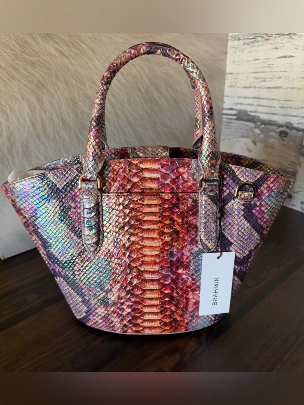 Gorgeous Brahmin Jenny Dewberry Ametrine Shoulder Bag NWT Iridescent Shine